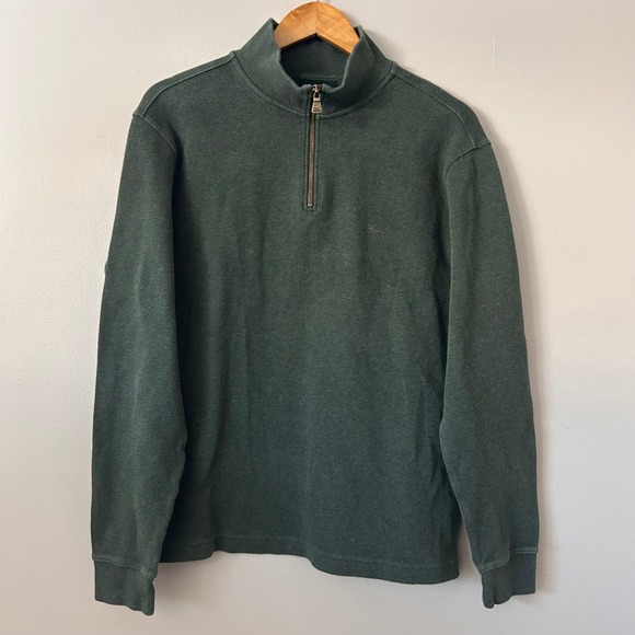 Rodd & Gunn Glen Eden Mens Medium 1/4 Zip Pullover Evergreen Australian Cotton - Picture 2 of 9